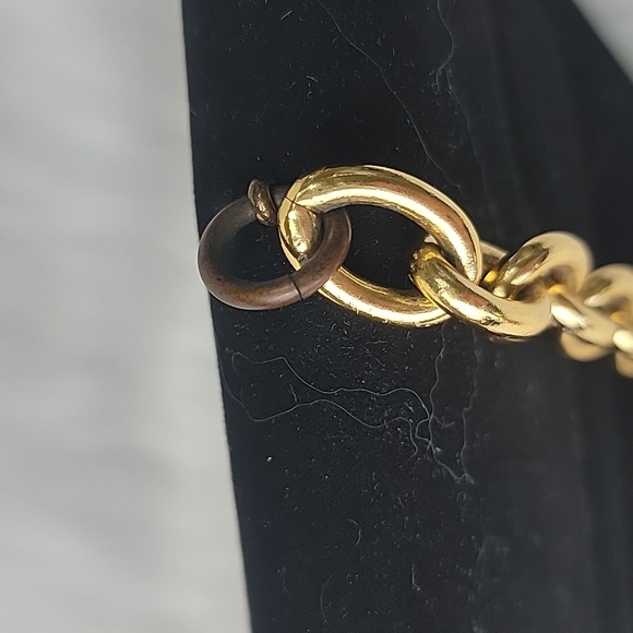 BIENEN DAVIS Black Velvet Gold Tone Chain Link Top Handle VTG Glam Evening Bag - Picture 13 of 16